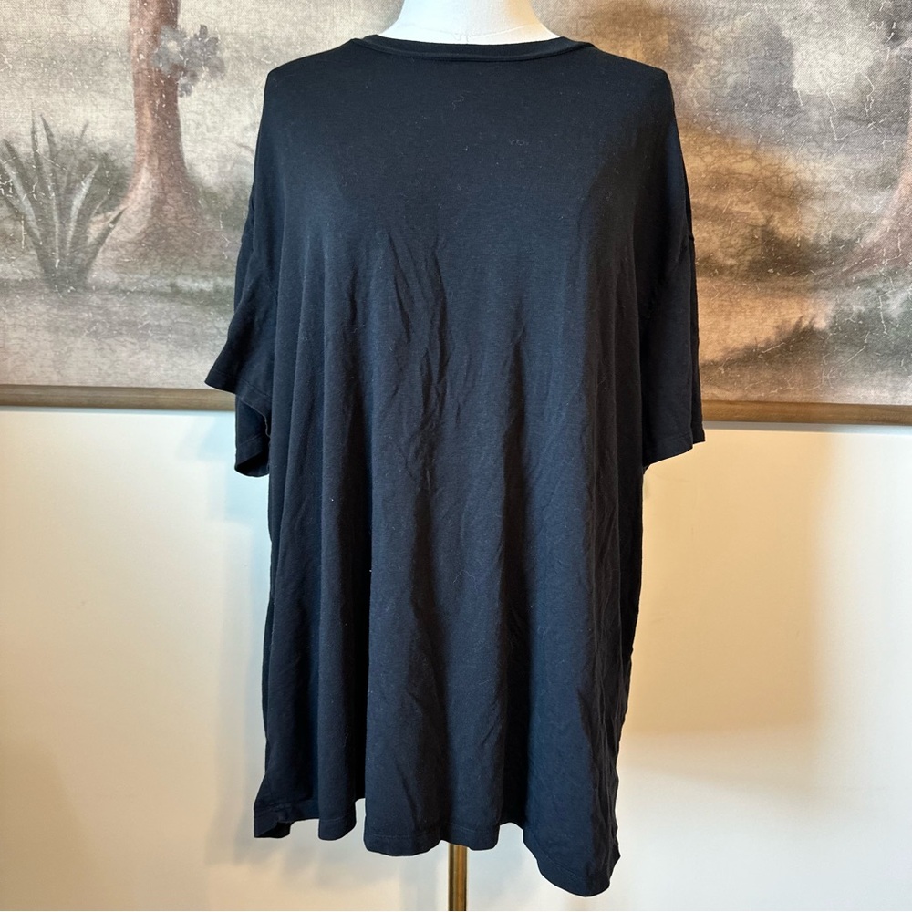 LOFT Sleep Black Relaxed Fit Tee Oversized Soft